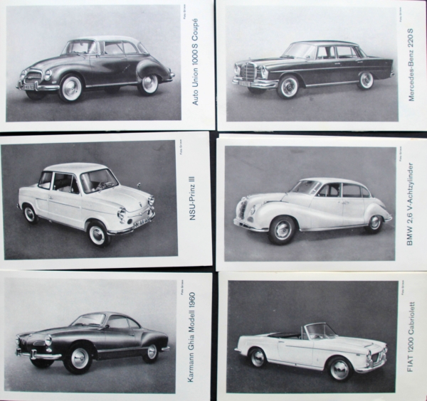 Schuele Automobiles 1960 sixteen scrappictures (9626)